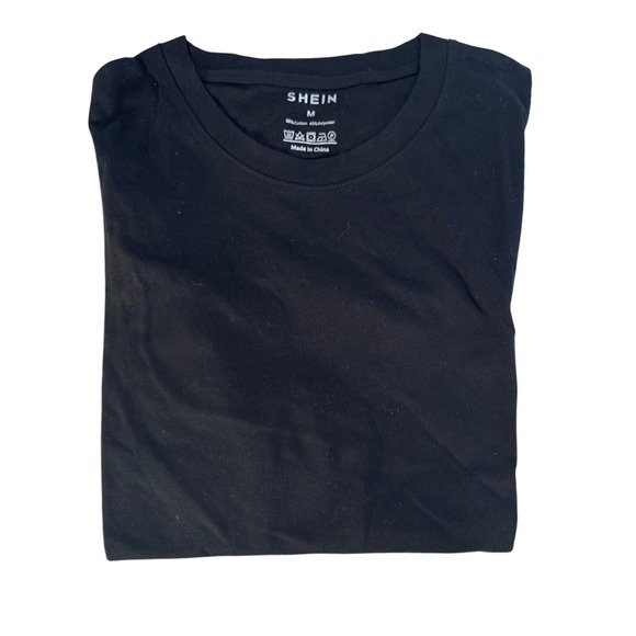 SHEIN Womens Basic Crew Neck T Shirts Pack of 5 Solid Colors Size M - Picture 4 of 8